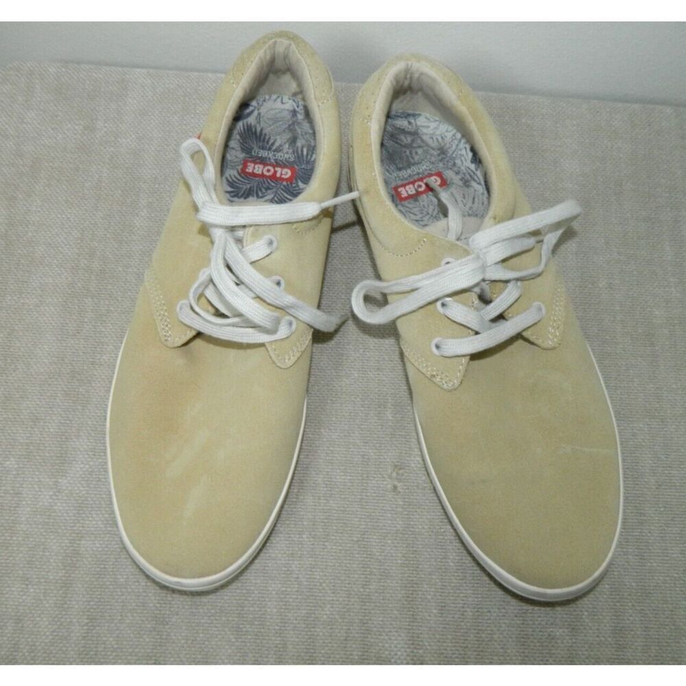 Globe‎ Shoes Sneakers Mens Size 9 Beige Suede Willow Skateboard Skate Lace Up